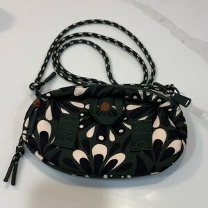 FARM Rio Green and Cream Patterned Crossbody Bag
